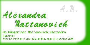 alexandra mattanovich business card